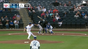 Ethan Salas homers (4) on a fly ball to right center field.