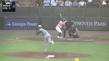 Luke Waddell homers (9) on a fly ball to right field.