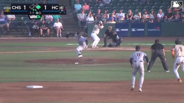 Riley Nelson singles on a fly ball to center fielder Brendan Summerhill. Jose Pirela scores.