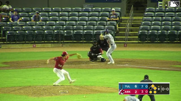 Mike Sirota triples (2) on a fly ball to center fielder Jonny Farmelo. Jose Izarra scores. Kendall George scores.