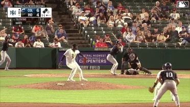 Milan Tolentino doubles (11) on a sharp line drive to right fielder Mike Jarvis. Kody Huff scores. Angel Genao scores.
