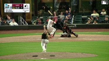 Nelson Rada singles on a line drive to center fielder Grant McCray. Yolmer Sánchez scores.