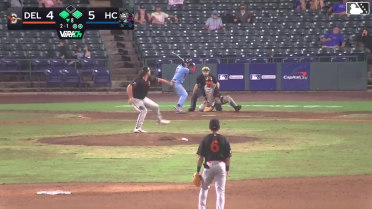 Cannon Peebles singles on a ground ball to left fielder Braylon Whitaker. Dauri Fernandez scores. Jhorvic Abreus to 2nd.