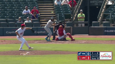 George Valera homers (10) on a fly ball to right field.