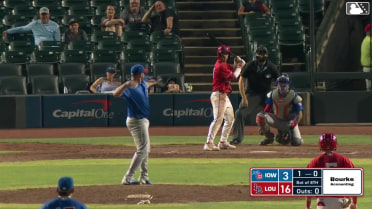 Dominic Pitelli out on a sacrifice fly to center fielder Kevin Alcántara. Will Banfield scores.