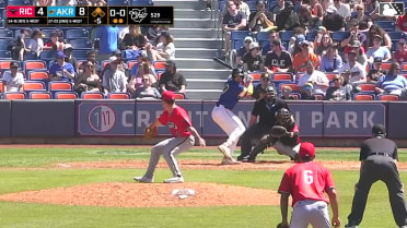Jacob Cozart homers (5) on a fly ball to right field. Jaison Chourio scores.