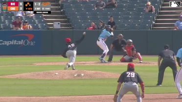 Thomas Sosa singles on a line drive to center fielder Trevor Cohen. Dom Keegan scores. Vance Honeycutt scores.