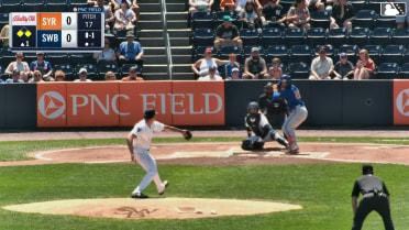 Christian Arroyo doubles (7) on a line drive to left fielder Oswaldo Cabrera. Nick Morabito scores. Ji Hwan Bae to 3rd.