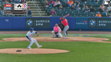 Yohandy Morales homers (7) on a fly ball to right center field.