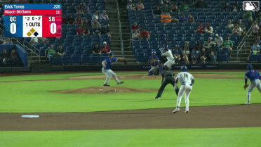 Erick Torres singles on a ground ball to right fielder Alex Madera. Luke Pelzer scores. Derlin Figueroa to 3rd.