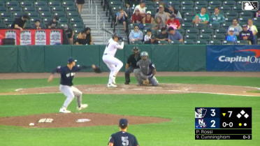 Carter Cunningham homers (4) on a fly ball to center field.