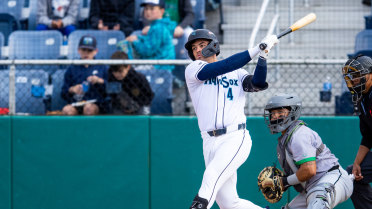 Brandon Eike singles on a ground ball to shortstop Gavin Kilen. Josh Caron scores.