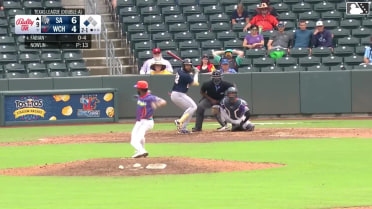 Albert Fabian out on a sacrifice fly to right fielder Maddux Houghton. Ethan Salas scores.
