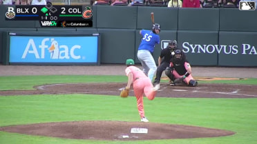 Blake Burke singles on a ground ball to right fielder Kevin Kilpatrick Jr. Jesús Made scores.