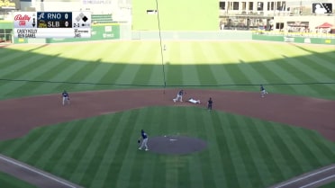 Gabriel Moreno throws out an attempted basestealer