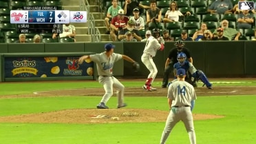 Jose Salas out on a sacrifice fly to center fielder Mike Sirota. Jaime Ferrer scores.