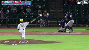 Ricardo Olivar homers (1) on a fly ball to left field. Hendry Mendez scores.