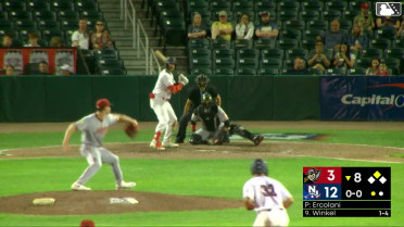 Patrick Winkel homers (3) on a fly ball to right center field. Jorge Burgos scores.