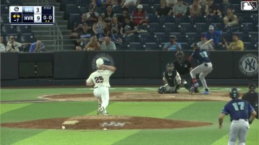 Ronny Cruz singles on a line drive to left fielder Luis Durango. Caleb Farmer scores. Teo Banks scores.