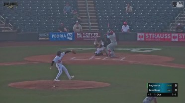Aroon Escobar doubles (1) on a line drive to left fielder Boston Smith. Tyresse Turner scores.