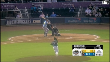 Brayden Taylor homers (8) on a line drive to right field.