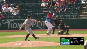 Logan Wagner homers (12) on a fly ball to right field.