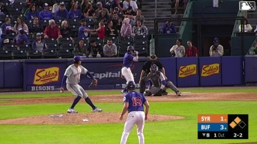 Adbert Alzolay In play, run(s) to Carlos Mendoza
