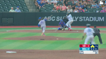 Wilfredo Lara singles on a soft ground ball to third baseman Matt Halbach. Carter Johnson scores. Colby Shade to 3rd. Jacob Jenkins-Cowart to 2nd.