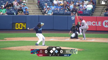 Brandon Lewis strikes out swinging.