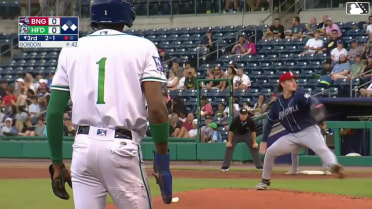 Jack O'Dowd out on a sacrifice fly to center fielder Jose Ramos. Dyan Jorge scores.