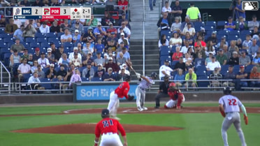 Marco Vargas singles on a ground ball to left fielder Caden Rose. Mitch Voit scores.