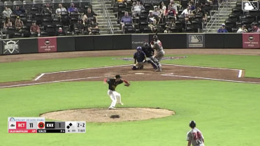 Caleb Bartolero out on a sacrifice fly to right fielder Alex Ramírez. Jake Munroe scores. Jacob Cozart to 3rd.