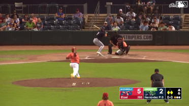 Matthew Etzel singles on a line drive to right fielder Ben Gamel. Maximo Acosta scores. Jesús Bastidas to 2nd.