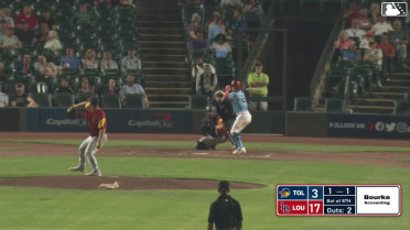 Blake Dunn homers (1) on a fly ball to left center field.