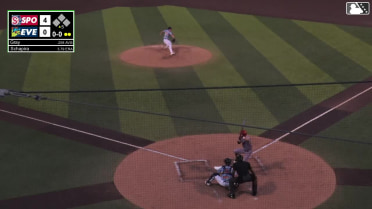 Clayton Gray homers (1) on a fly ball to center field.
