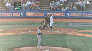 John Bay triples (3) on a fly ball to center fielder Wilson Rodriguez. Mitch Voit scores.