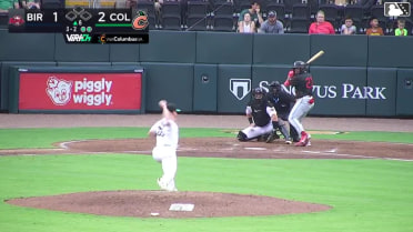 Dylan Campbell homers (2) on a fly ball to center field.