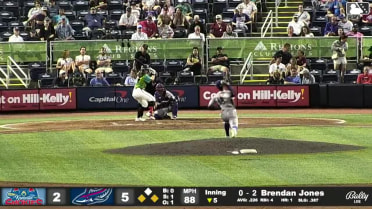 Brendan Jones triples (1) on a line drive to right fielder Andy Garriola. Ian Lewis Jr. scores. Fenwick Trimble scores.