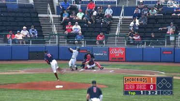 Elmer Rodriguez-Cruz collects his first strikeout