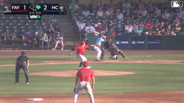 Cannon Peebles doubles (9) on a fly ball to center fielder Anthony Huezo. Jose Pirela scores. Cannon Peebles to 3rd.