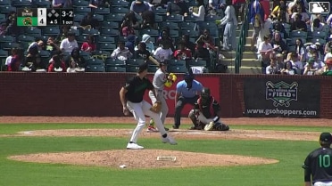 Keshawn Ogans homers (1) on a fly ball to right center field.