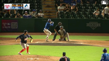 Alek Thomas doubles (12) on a sharp line drive to left fielder Jared Dickey. Chuckie Robinson scores. Alex Freeland scores.