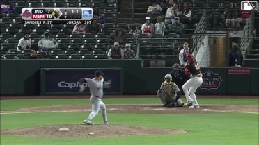 Blaze Jordan doubles (9) on a ground ball to right fielder Esmerlyn Valdez. Leo Bernal scores.