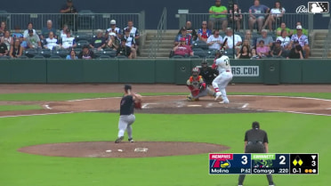 Jair Camargo singles on a sharp line drive to left fielder Noah Mendlinger. Luke Williams scores. DaShawn Keirsey Jr. to 2nd.