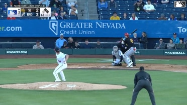 Vaughn Grissom singles on a line drive to right fielder Kristian Robinson. Christian Moore scores. Vaughn Grissom out at 2nd on the throw, right fielder Kristian Robinson to shortstop Anderdson Rojas to first baseman LuJames Groover. Nelson Rada to 3rd.