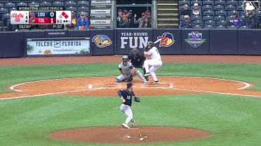 Justice Bigbie singles on a ground ball to center fielder Garrett Hampson. Jace Jung scores. Corey Julks to 3rd.