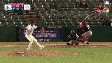 Christian Encarnacion-Strand triples (1) on a sharp fly ball to center fielder Jhostynxon Garcia.