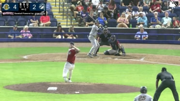 Cooper Flemming singles on a sharp line drive to right fielder José Anderson. Brailer Guerrero scores. Felix Cotes to 3rd.