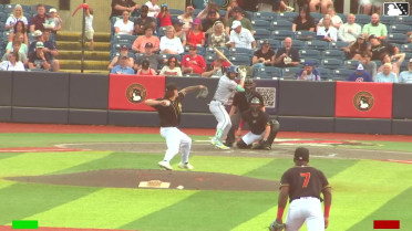 Alejandro Nunez homers (1) on a fly ball to right field. Caden Powell scores.