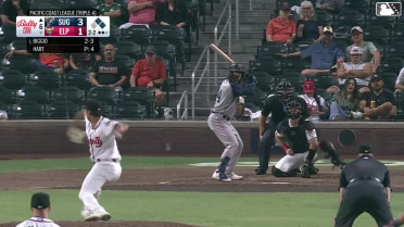 Cavan Biggio singles on a line drive to center fielder Carlos Rodríguez. Pascanel Ferreras scores. Tommy Sacco Jr. to 3rd.